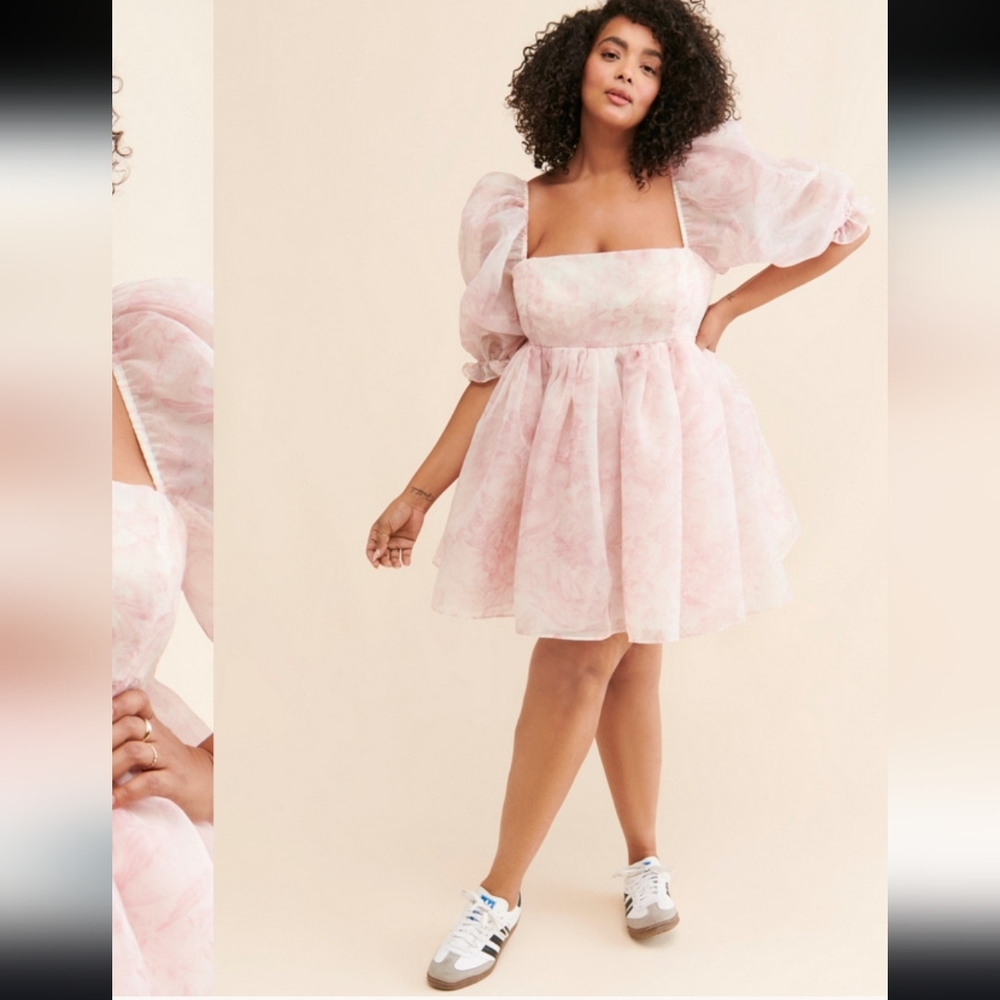 Selkie Puff Organza Dress‎